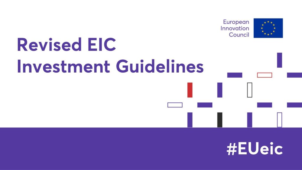 Revised European Innovation Council (EIC) Investment Guidelines have